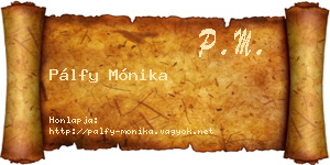 Pálfy Mónika névjegykártya